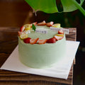 抹茶草莓戚風蛋糕
